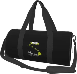 Maui Hawaiian Islands Convertible Garment Bag with Shoulder Strap, Carry on Garment Duffel Bag for Men Women - Rolling Foldable for Travel Luggage Bags (Black)
