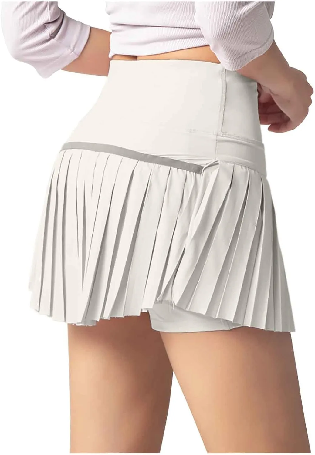 Mini Skorts for Women Trendy Pleated Flowy Workout Summer High Waisted Skirts Cute Skater Tennis Skirt Sport Dress