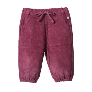 NATURE BABY - FRANKIE CORD PANTS: RHUBARB