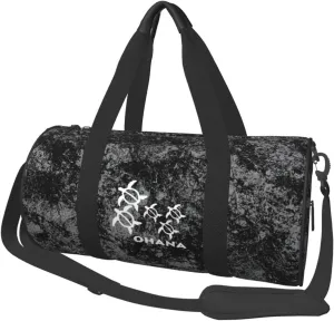 Ohana Honu Hawaiian Sea Turtle Convertible Garment Bag with Shoulder Strap, Carry on Garment Duffel Bag for Men Women - Rolling Foldable for Travel Luggage Bags (Black)