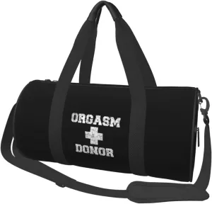 Orgasm Donor Convertible Garment Bag with Shoulder Strap, Carry on Garment Duffel Bag for Men Women - Rolling Foldable for Travel Luggage Bags (Black)