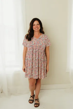 Patterned Baby Doll Dress