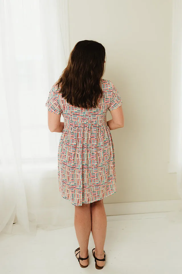 Patterned Baby Doll Dress