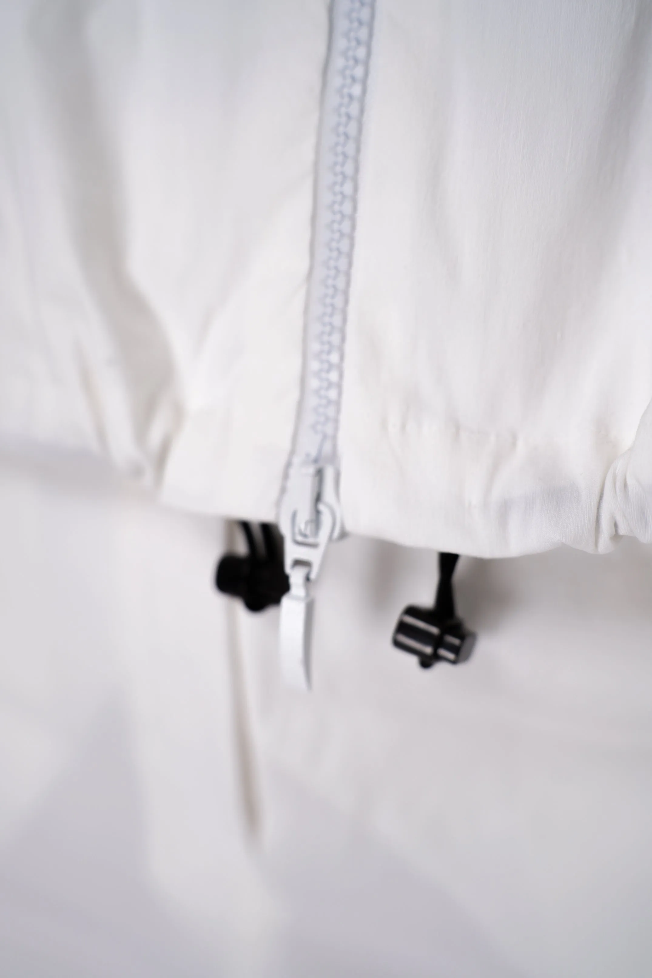 Peter O. Mahler Stretch Linen Blend Zip-Up Shirt Jacket in White