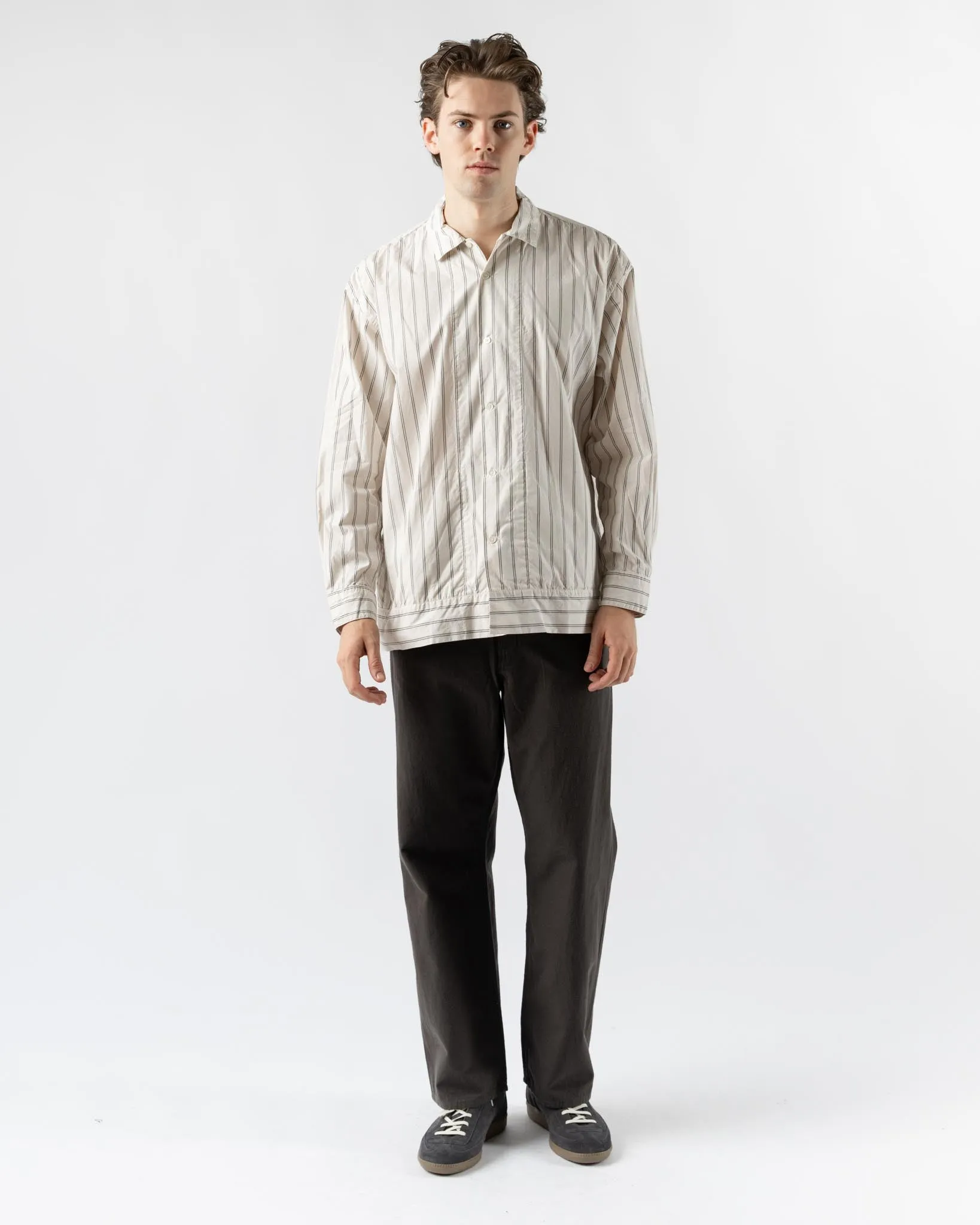 Pilgrim Surf   Supply Claude Longsleeve in Natural Stripe