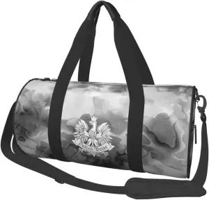 Polska Eagle Poland Pride Convertible Garment Bag with Shoulder Strap, Carry on Garment Duffel Bag for Men Women - Rolling Foldable for Travel Luggage Bags (Black)