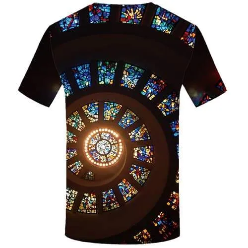 Psychedelic T shirts Men Dizziness Tshirt Printed Eye Tshirts Cool Geometric Tshirt Anime Colorful T-shirts 3d Short Sleeve