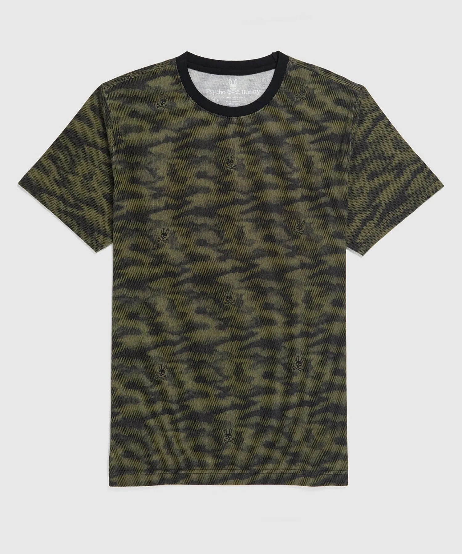 Psycho Bunny Rockaway Camo Graphic Tee - Dark Olive