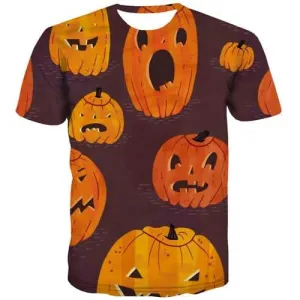 Pumpkin Halloween T shirts Men Cosplay Tshirts Casual Harajuku Shirt Print Party Tshirts Cool Gothic T shirts Funny Short Sleeve