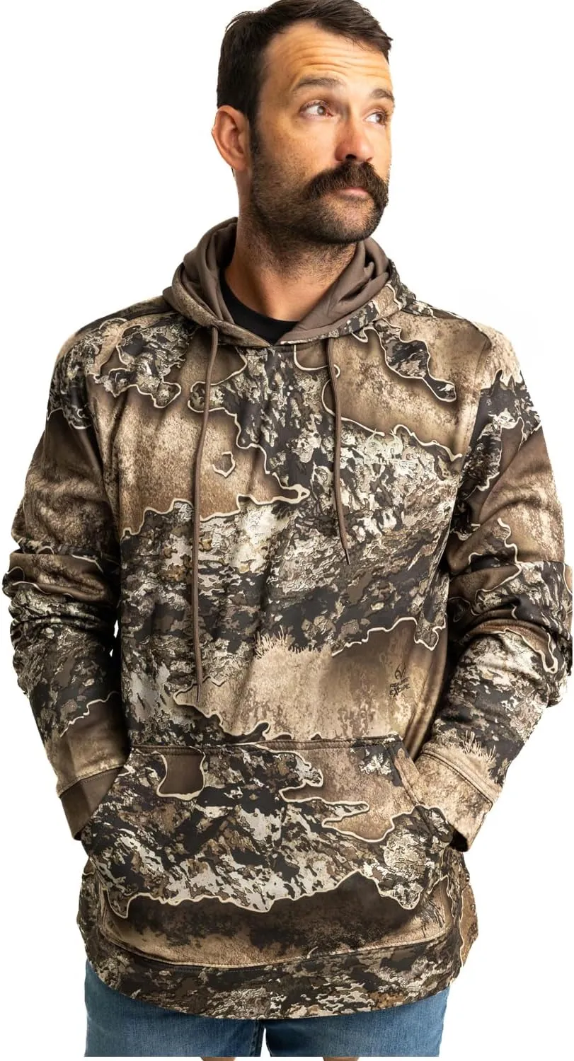 Realtree Men's Camo Midweight Hunting Performance and Sherpa Hoodies Pullover