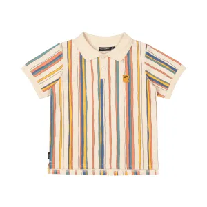 ROCK YOUR BABY - STRIPE POLO T SHIRT