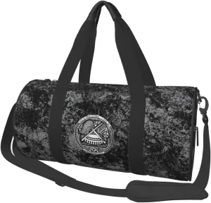 Seal of American Samoa Convertible Garment Bag with Shoulder Strap, Carry on Garment Duffel Bag for Men Women - Rolling Foldable for Travel Luggage Bags (Black)