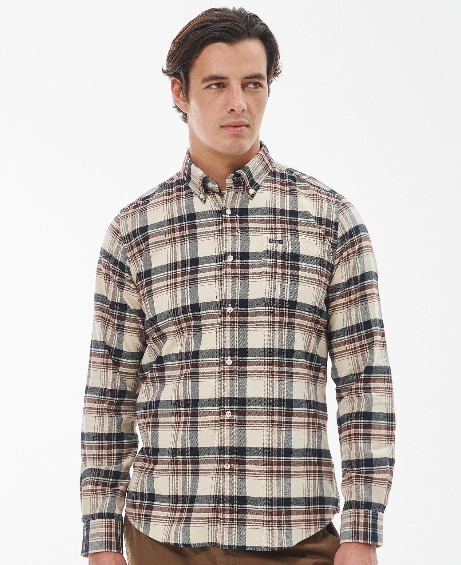 Shieldton Tailored Shirt in Ecru by Barbour