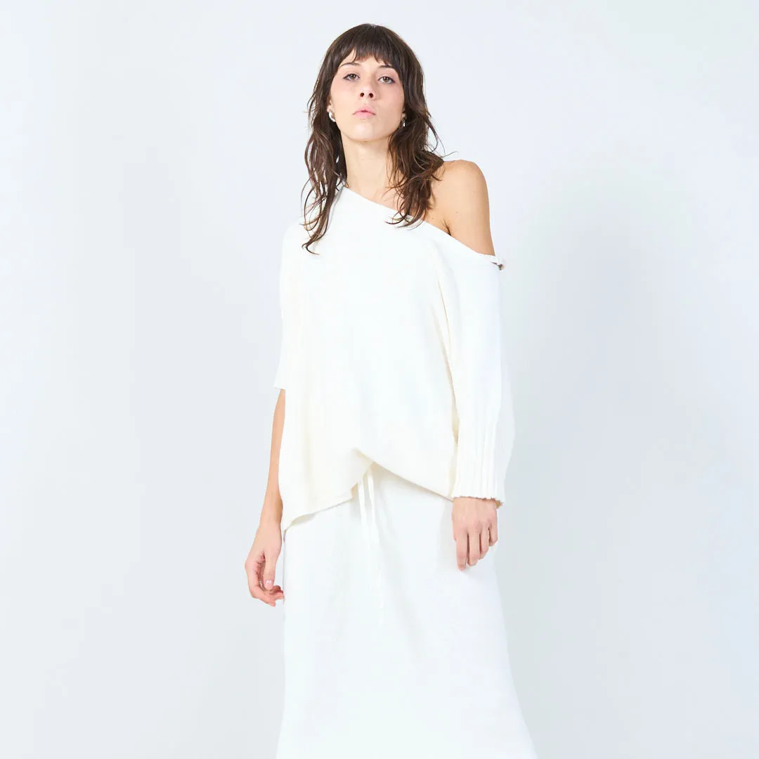 Short-sleeve relaxed knit top wholesale