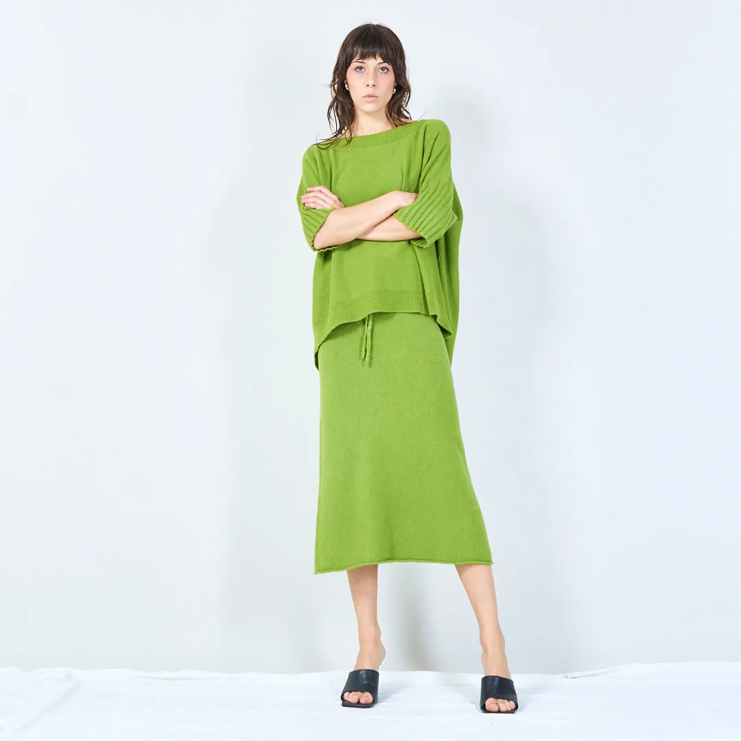 Short-sleeve relaxed knit top wholesale