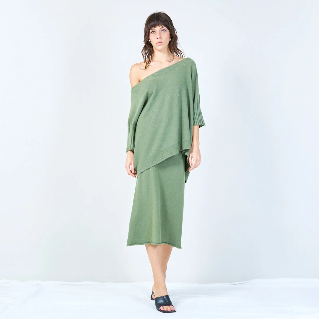 Short-sleeve relaxed knit top wholesale