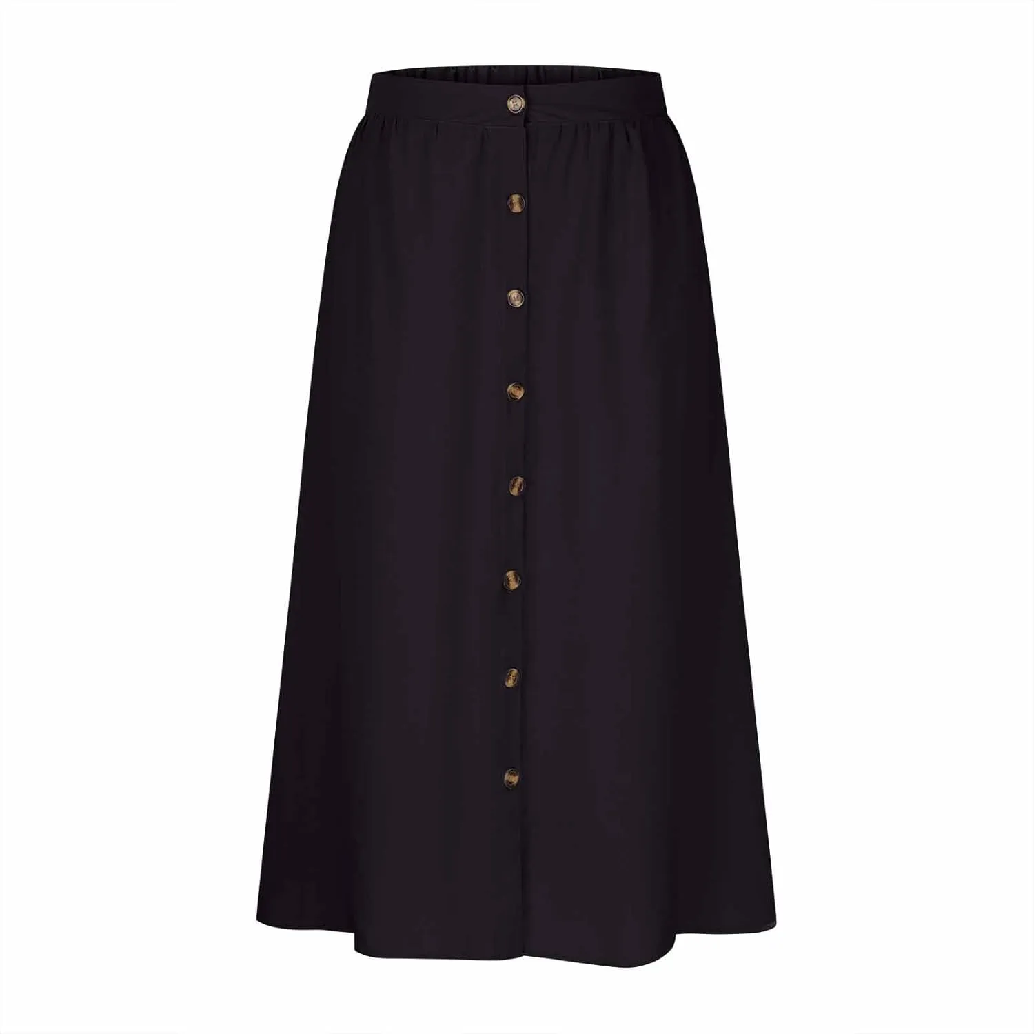 Skirts for Women Summer High Waisted Button Down Front Skirt with Pockets Casual Vintage Swing Flowy A-Line Skirts
