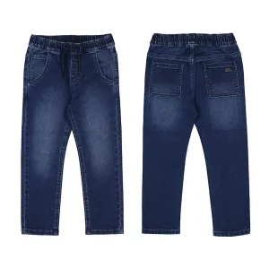 Soft Denim Jogger Pants, Dark
