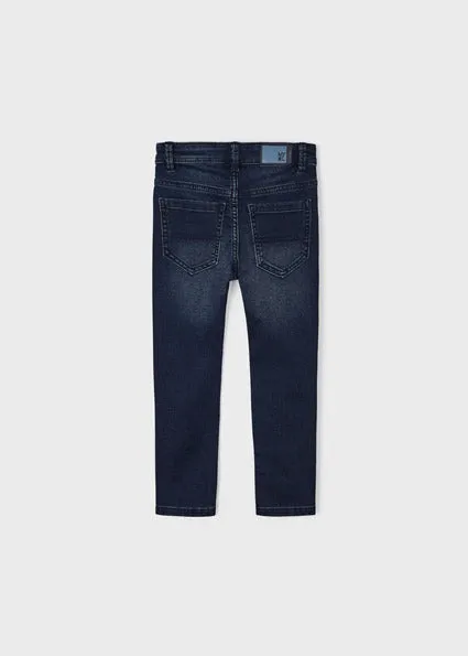 Soft Denim Pants, Grey Blue