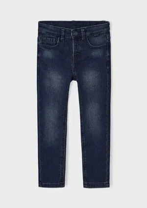 Soft Denim Pants, Grey Blue