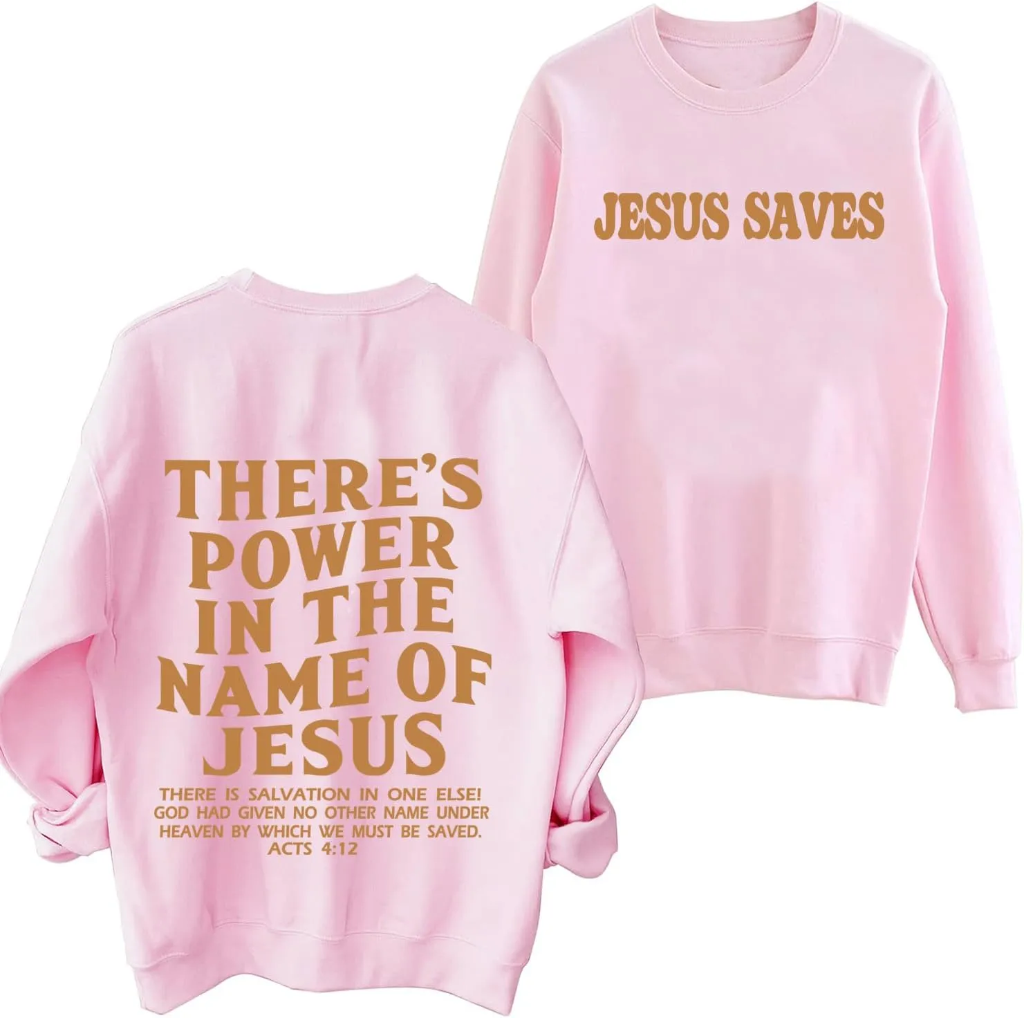 There Is Power In The Name Of Jesus Sweatshirt Christian Faith Hoodie Man Woman Oversized Jesus Saves Sweatshirts