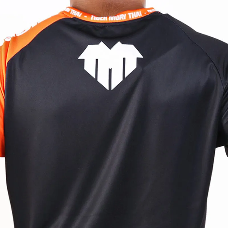 Tiger "Tiger Head" 1stDry Muay Thai T-Shirt S-XXL Black Orange