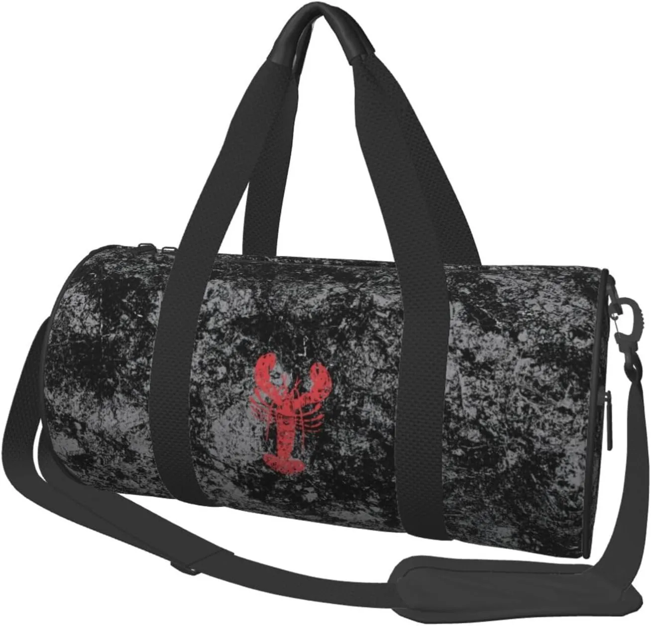 Tribal Maine Lobster Convertible Garment Bag with Shoulder Strap, Carry on Garment Duffel Bag for Men Women - Rolling Foldable for Travel Luggage Bags (Black)