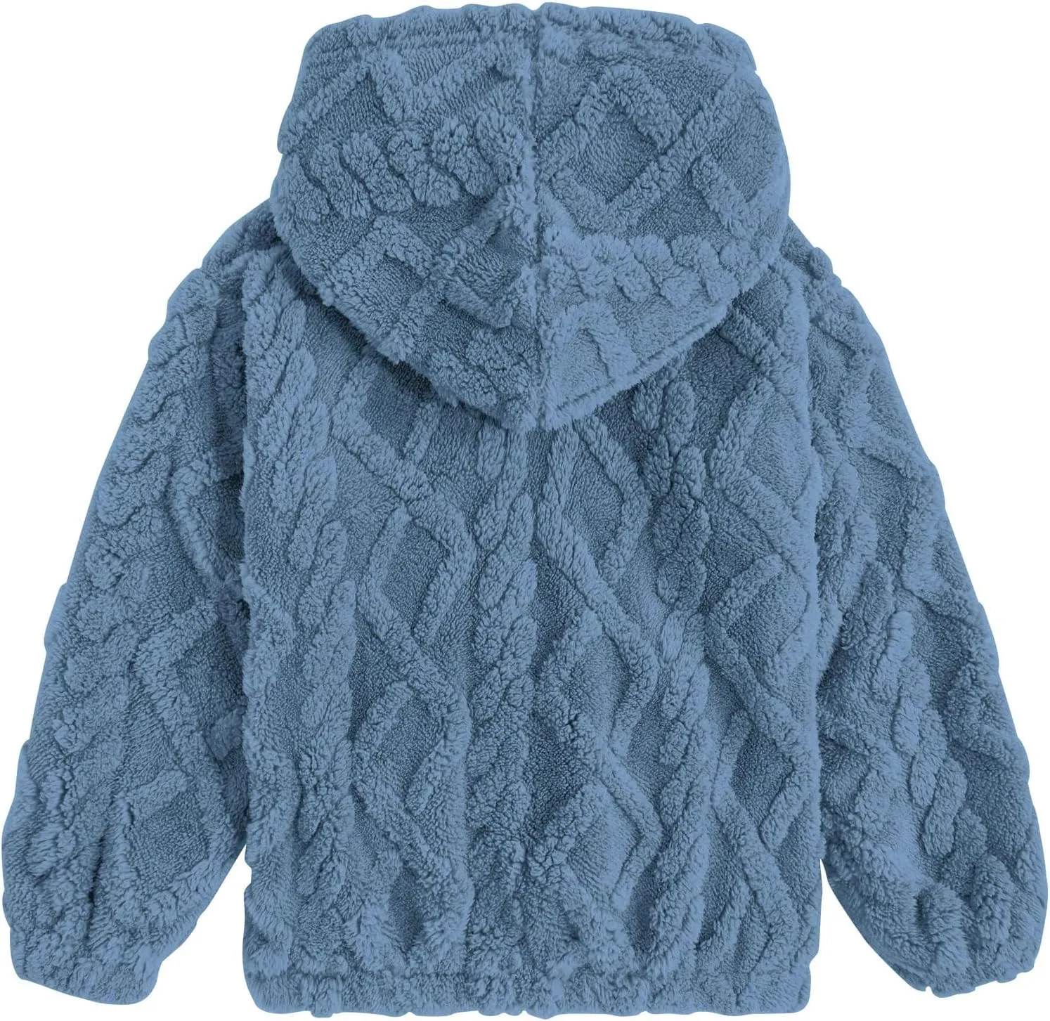 TUONROAD Girls Fuzzy Fleece Hoodies Cable Knit Warm Sherpa Pullover Sweatshirt with Pockets 6-13 Years