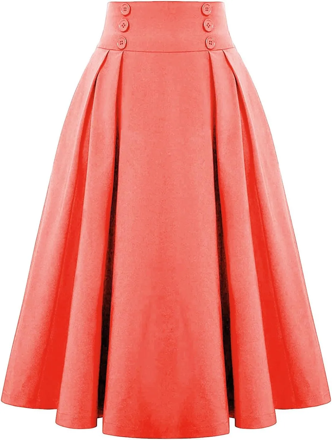 Women Pleated Long Skirts Vintage High Waist Elegant Maxi Skirt Slim Fit Flare Skirts A Line Swing Party Skirts