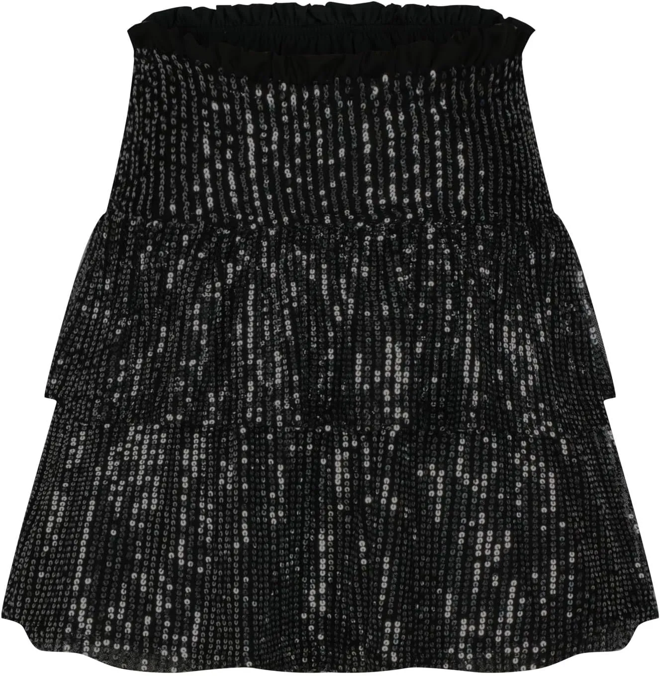 Women Sequin Skirt Sparkly Cute High Waist Ruffle Skirt Fashion 2025 Teen Girls Night Out Party Glitter Mini Skirt