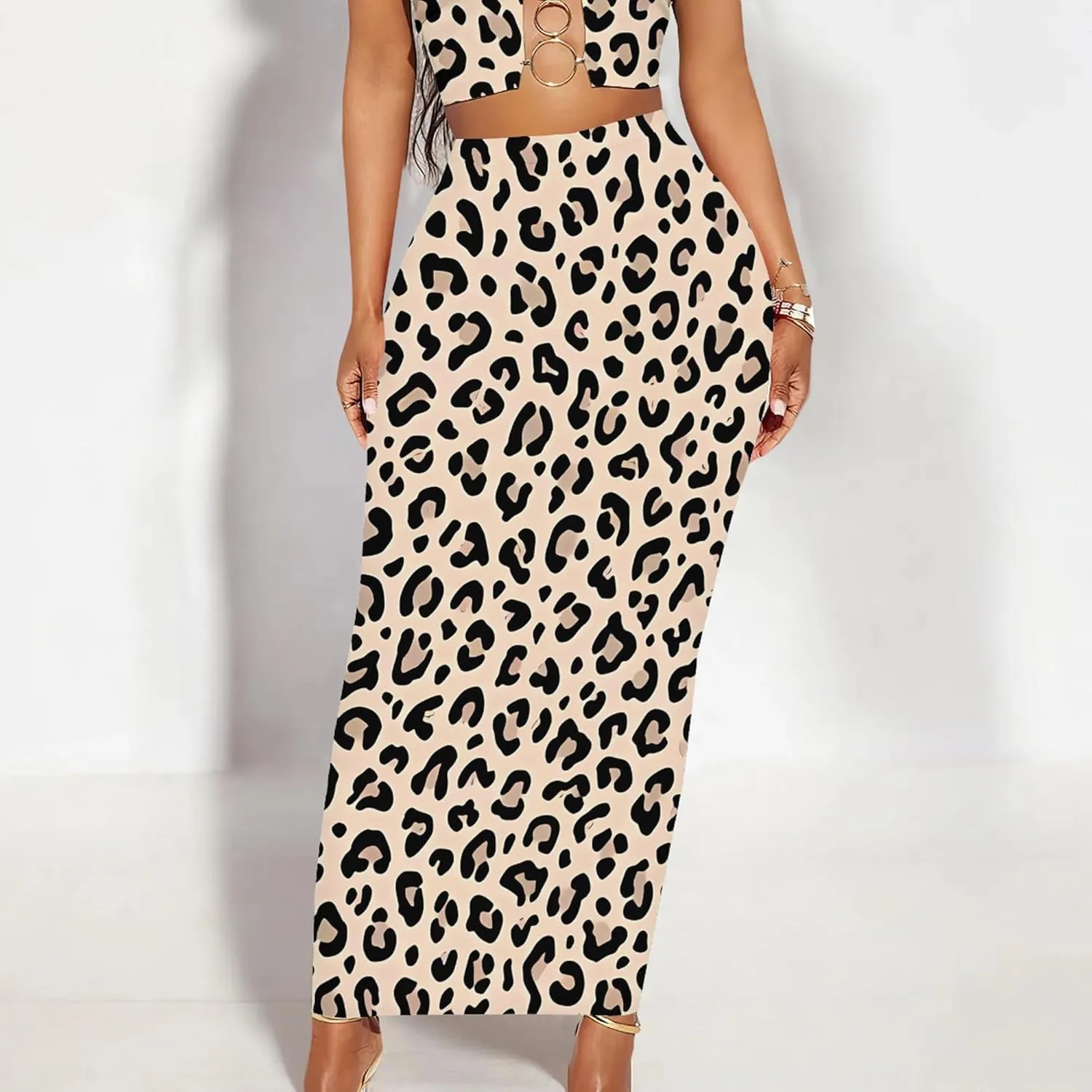 Women's Basic Casual High Waist Stretch Bodycon Below Knee Pencil Skirt Office Business Fall Y2K Club Tight Midi Skirts