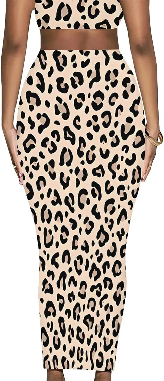 Women's Basic Casual High Waist Stretch Bodycon Below Knee Pencil Skirt Office Business Fall Y2K Club Tight Midi Skirts