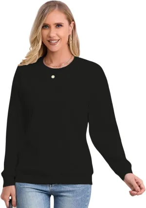 Women's Oversized Pullover Hoodie Long Sleeve Crewneck Athletic Sweatshirt Casual Loose Cotton Hoodies