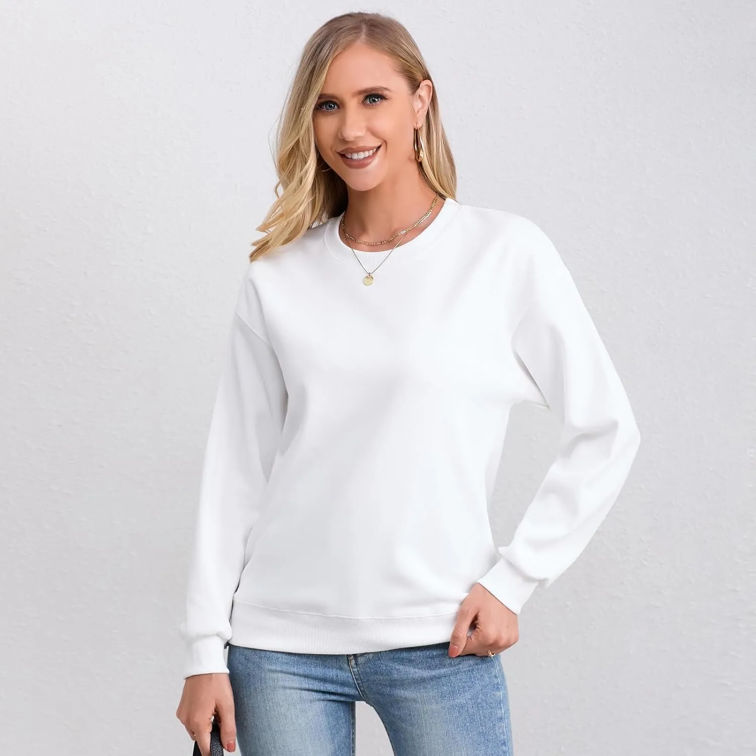 Women's Oversized Pullover Hoodie Long Sleeve Crewneck Athletic Sweatshirt Casual Loose Cotton Hoodies