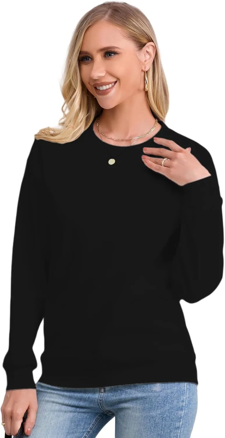 Women's Oversized Pullover Hoodie Long Sleeve Crewneck Athletic Sweatshirt Casual Loose Cotton Hoodies