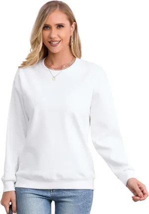Women's Oversized Pullover Hoodie Long Sleeve Crewneck Athletic Sweatshirt Casual Loose Cotton Hoodies
