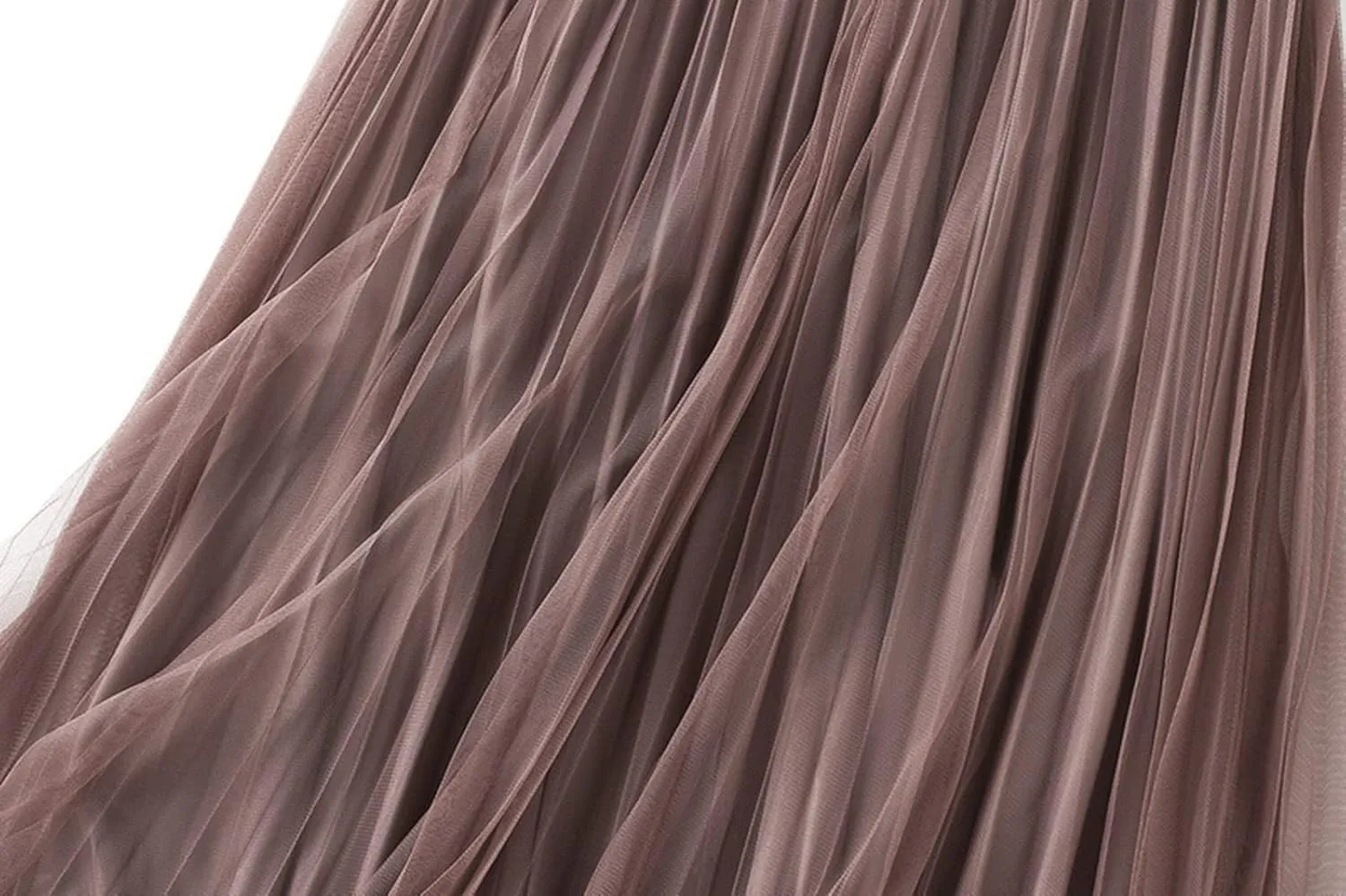 Women's Reversible Tulle Skirt Swing Skirt Layer Mesh Tulle Midi Long Pleated Maxi Skirt