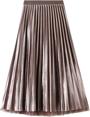 Women's Reversible Tulle Skirt Swing Skirt Layer Mesh Tulle Midi Long Pleated Maxi Skirt