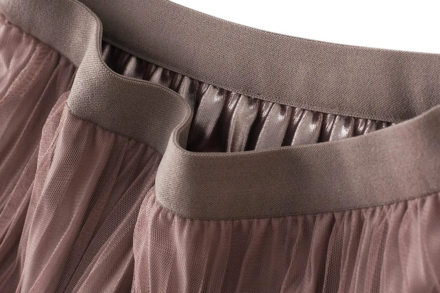 Women's Reversible Tulle Skirt Swing Skirt Layer Mesh Tulle Midi Long Pleated Maxi Skirt