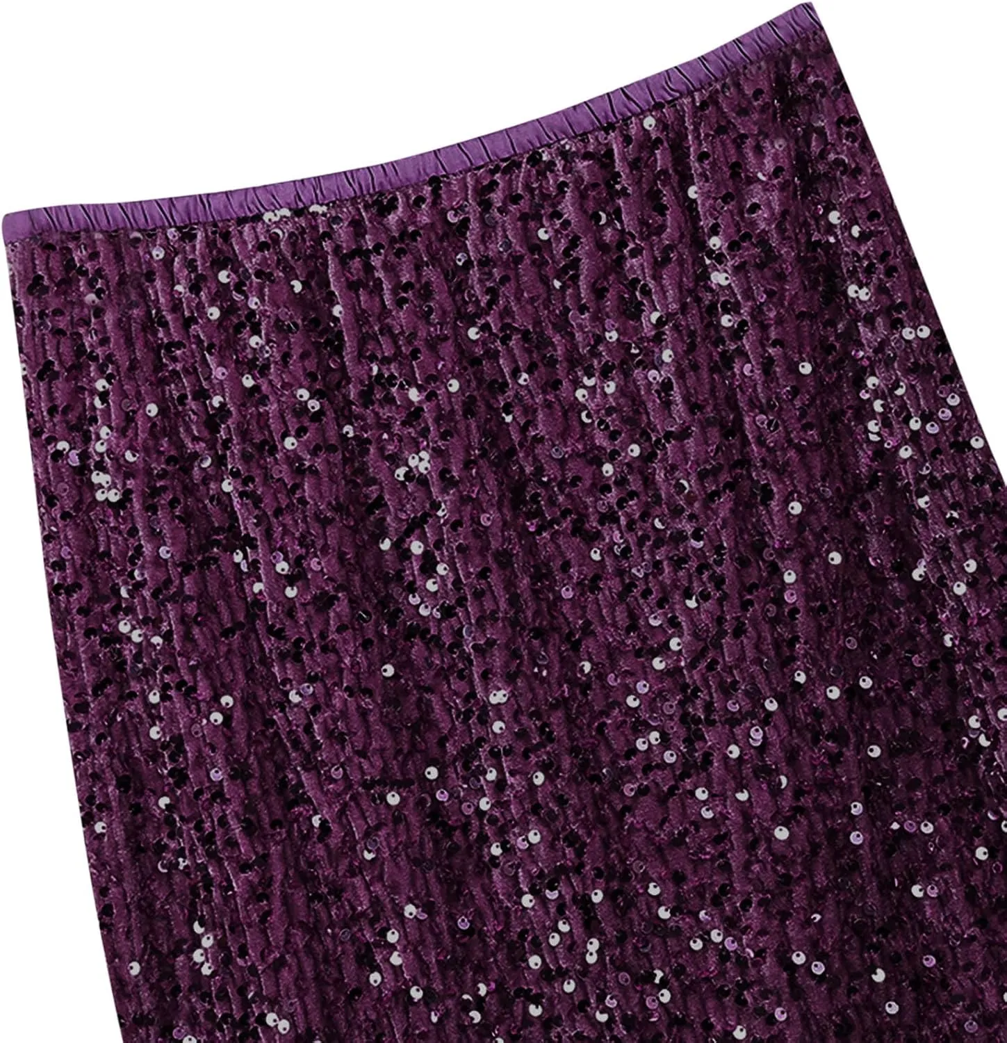 Women's Sequin Maxi Skirts Elastic High Waist Bodycon Long Mermaid Skirt Flared Wedding Party Formal Prom Skirts