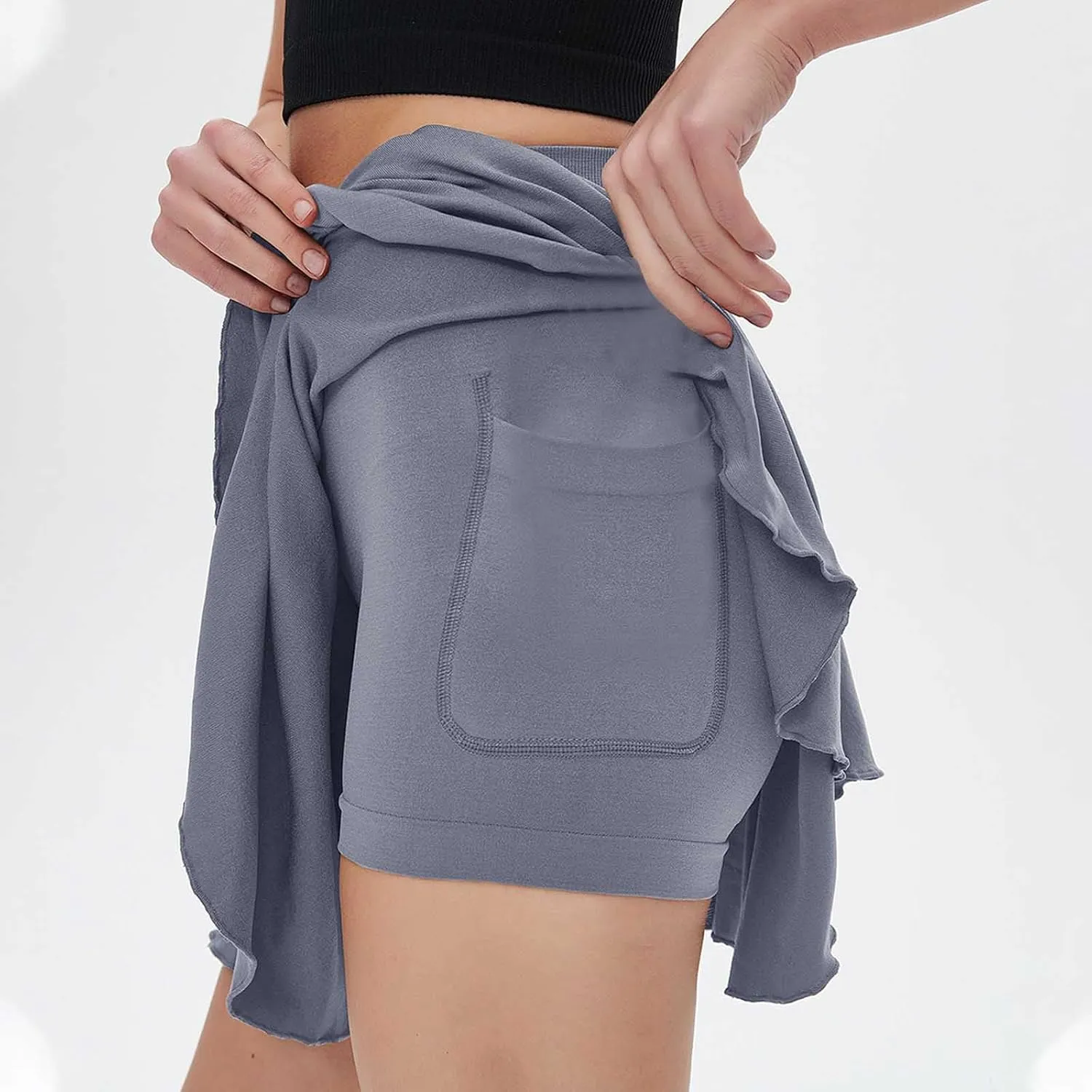 Women's Tennis Skirts Workout Athletic High Waisted Flowy Casual Summer Skorts A Line Yoga Skater Skirt Mini Skorts