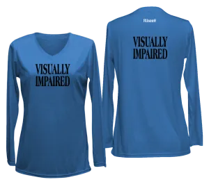 Women's VISUALLY IMPAIRED Long Sleeve Shirt - Reflective or Black Text
